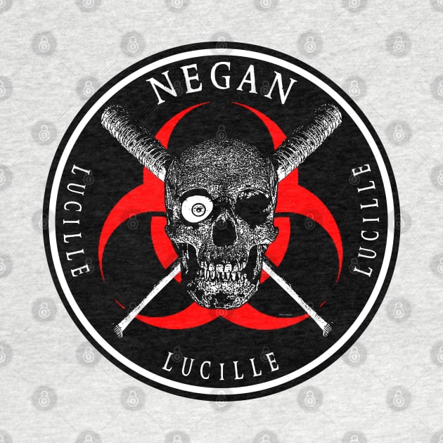 Biohazard Negan Lucille Bat Ring Patch by Ratherkool